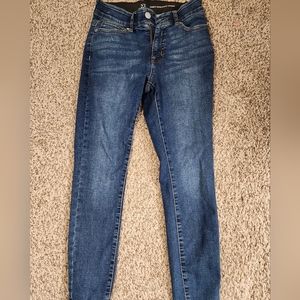 NY&Co curvy high waisted super skinny sculpted ankle jeans